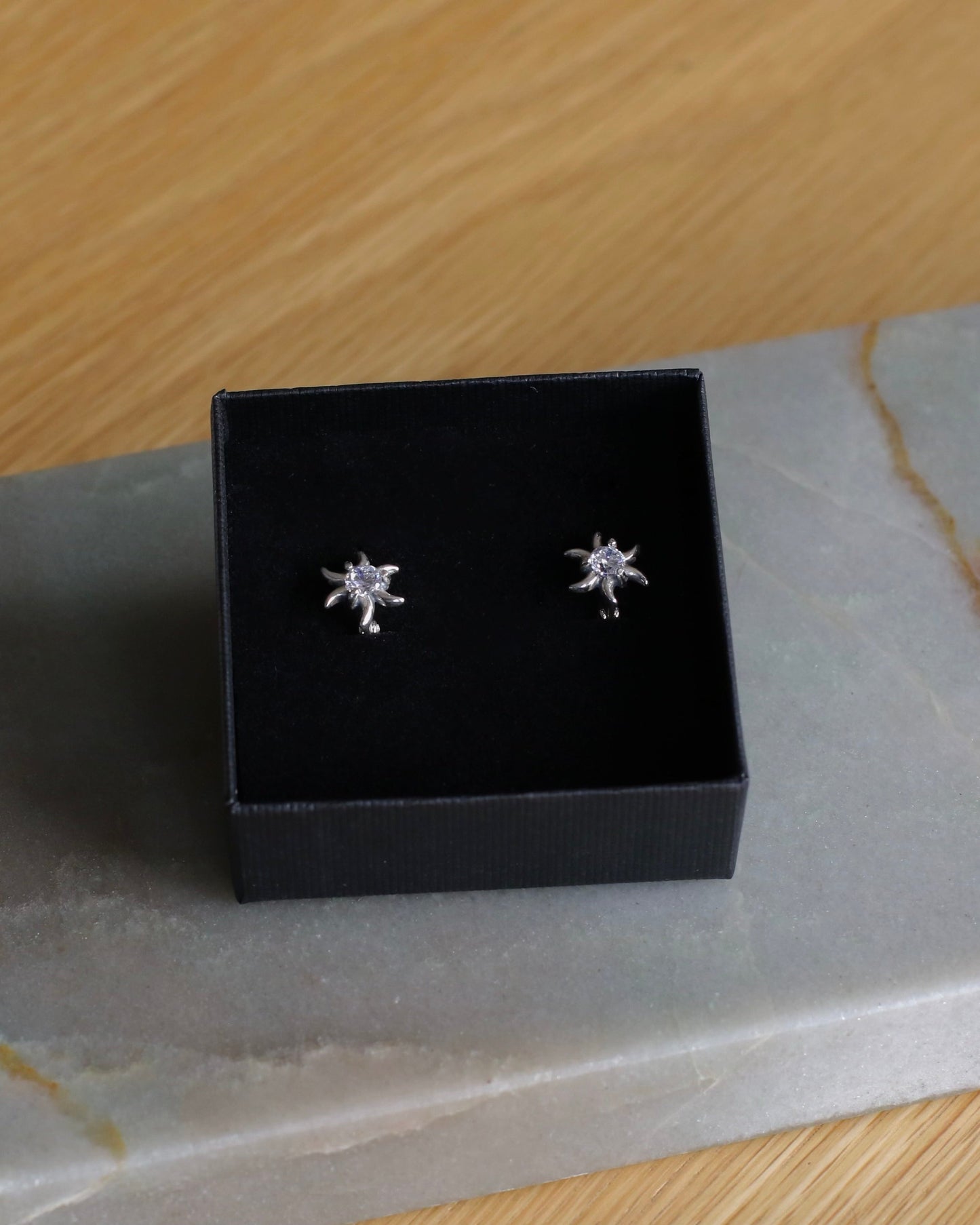 Silver Earrings With Cubic Zirconia
