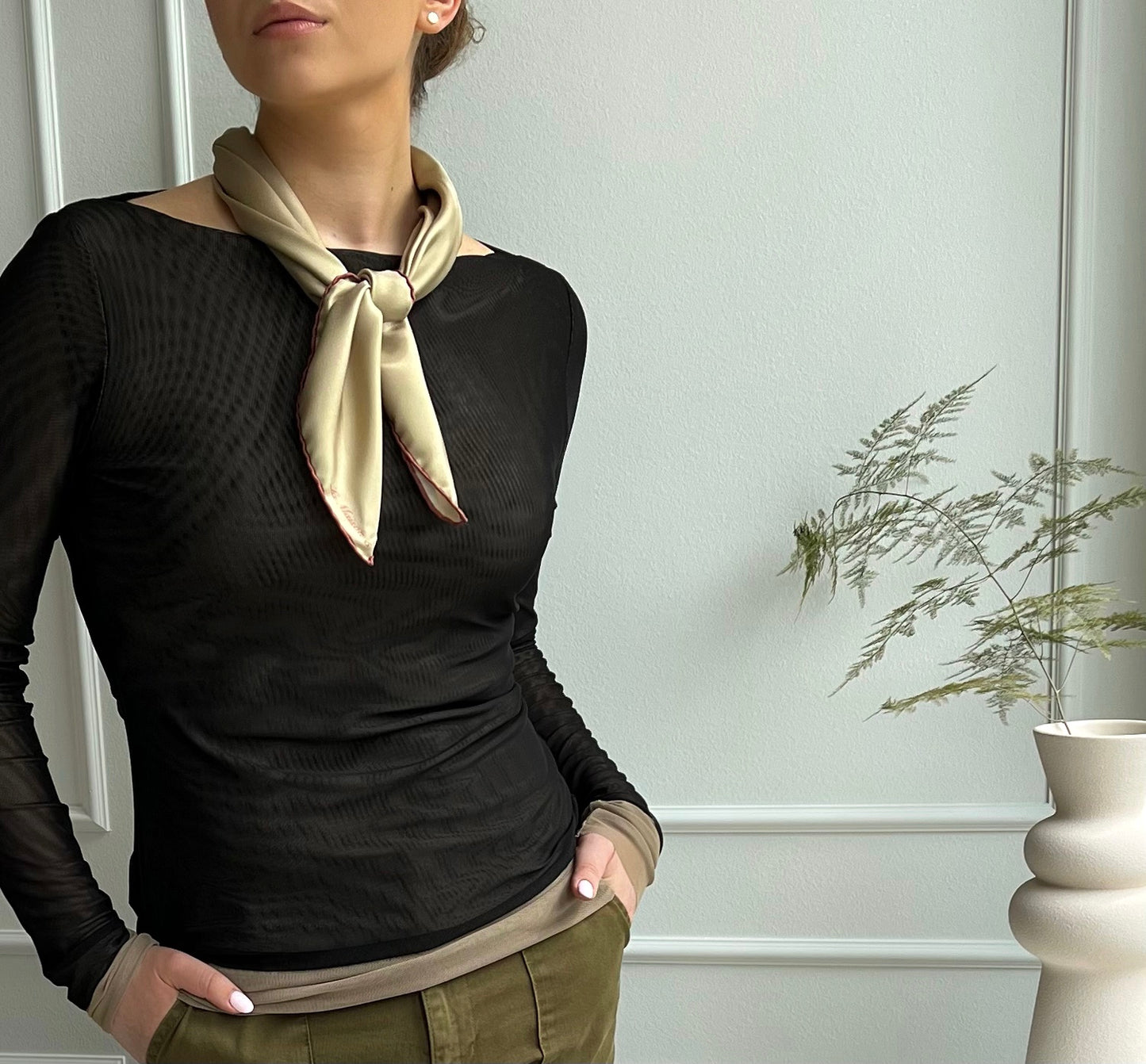NOEL silk scarf
