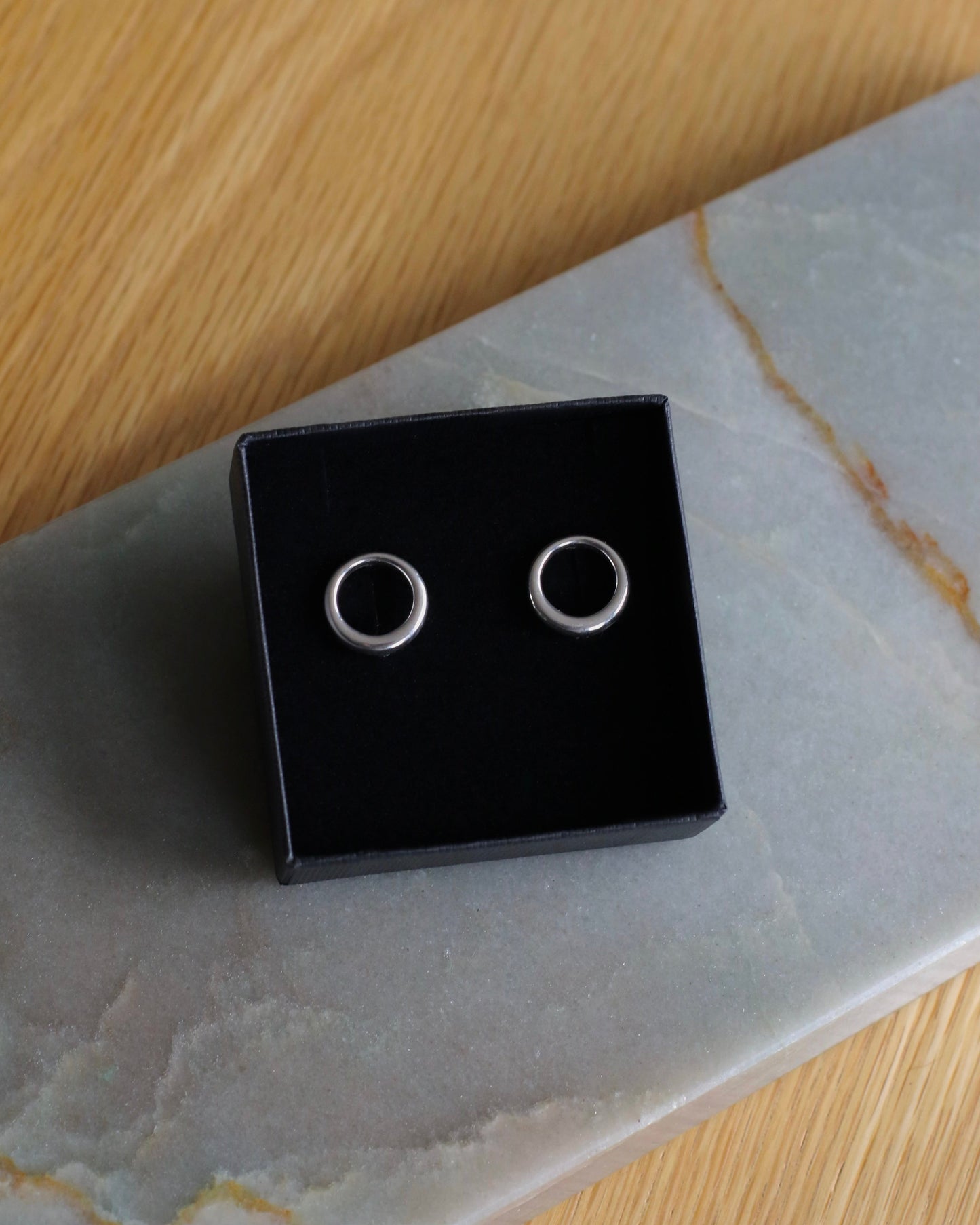 Silver Circle Earrings